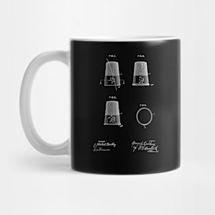 Thimble Vintage Patent Drawing Mug